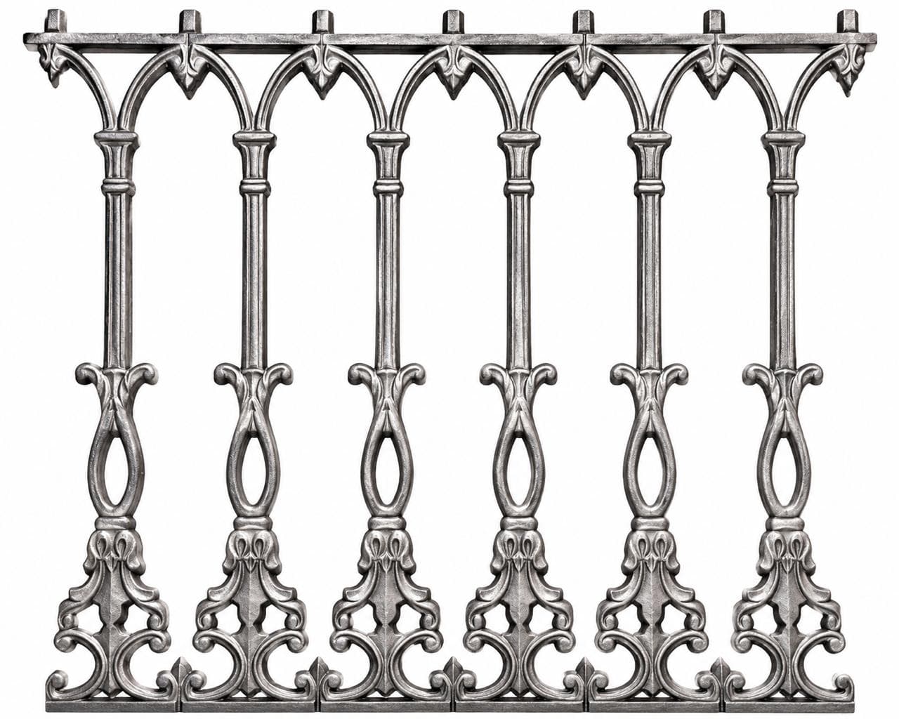Decorative garden light pole in cast iron